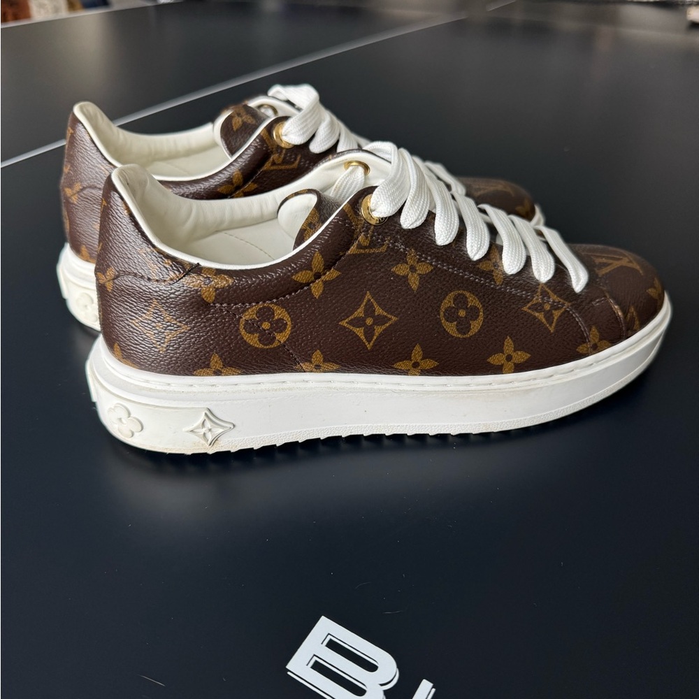 Louis Vuitton Monogram Brown and White Sneakers